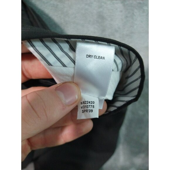 Banana Republic Dress Pants Mens 36x32 Brown Striped Wool Blend Flat Front - Picture 9 of 10